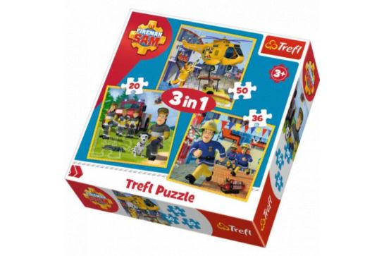 Puzzle 3w1 - Strażak Sam w Akcji Trefl 34844