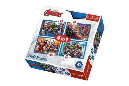 Puzzle 4w1 - Nieustraszeni Avengers Trefl 34310