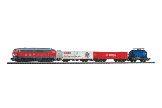 PIKO 57154 Zestaw Startowy Towarowy BR 218 DB z Podsypką